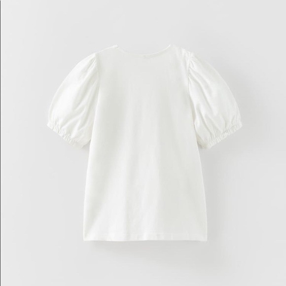 Zara Puff Sleeve T-Shirt - Picture 6 of 8